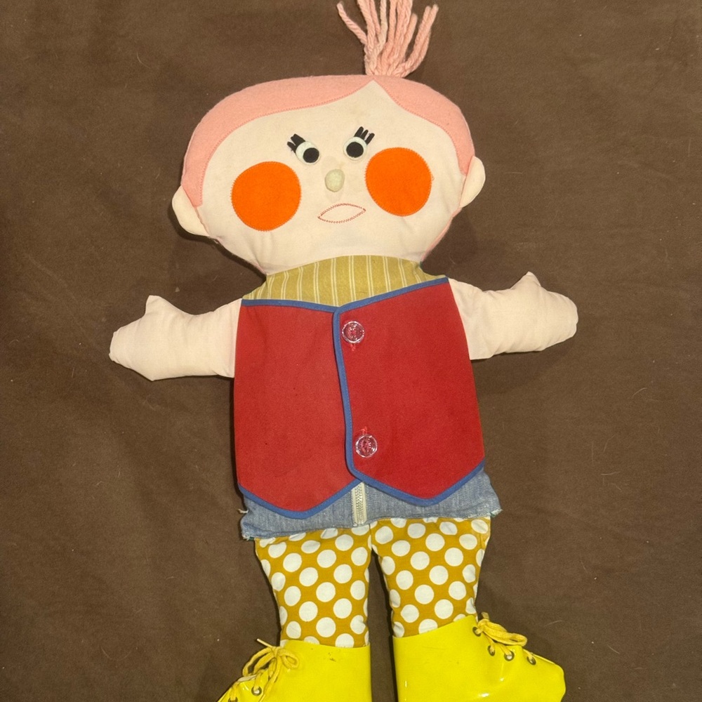 ORIGINAL PLAYSKOOL DAPPER DAN DOLL 20" - VINTAGE 1970s LEARN TO DRESS DOLL